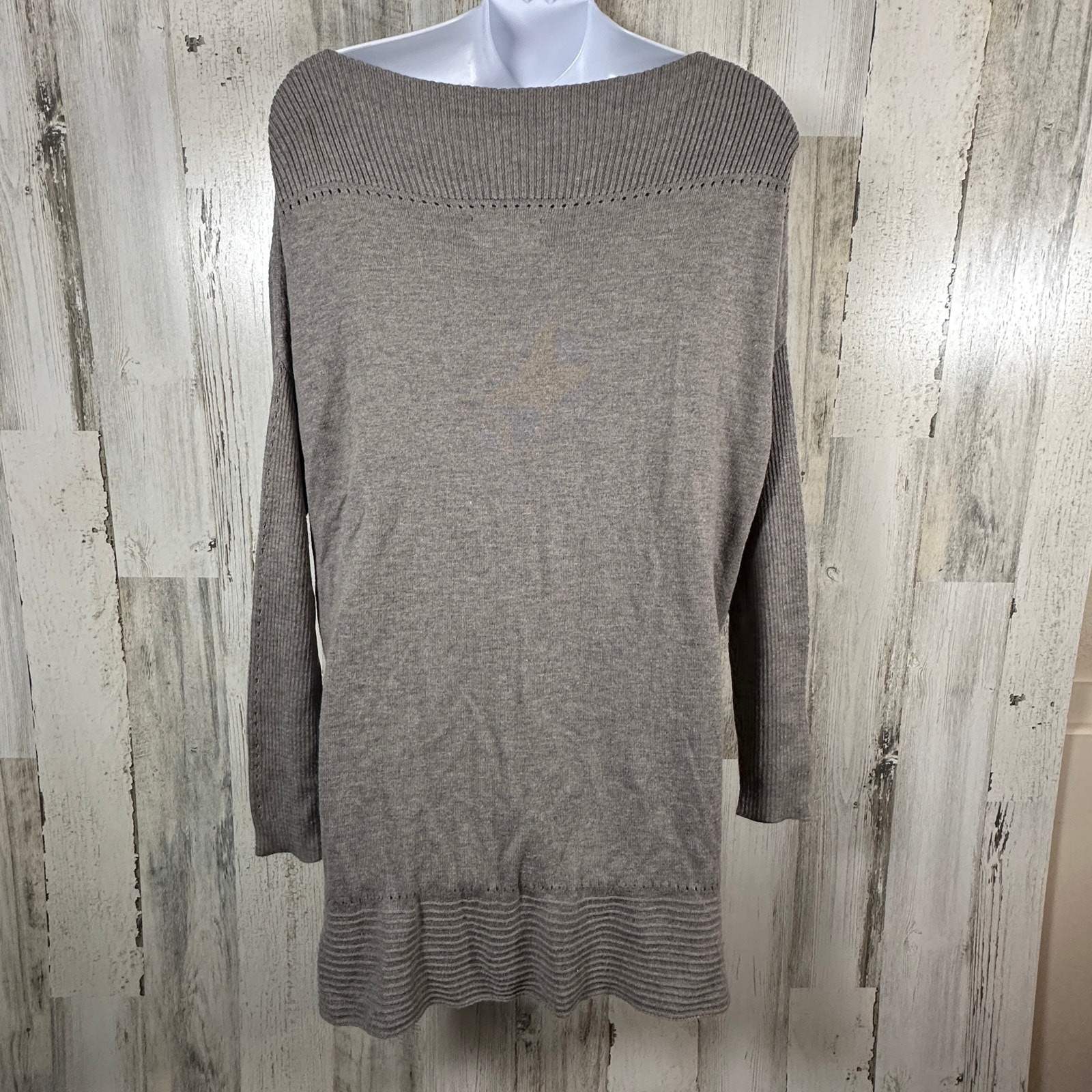 Michael Stars Sweater M | Grey Cowl Neck Tunic | Wool Blend | Msrp $158